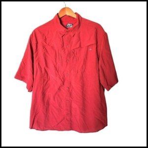 HABIT Men Kestrel Creek Solar Factor UPF 30 Short Sleeve XL Red‎ Hiking